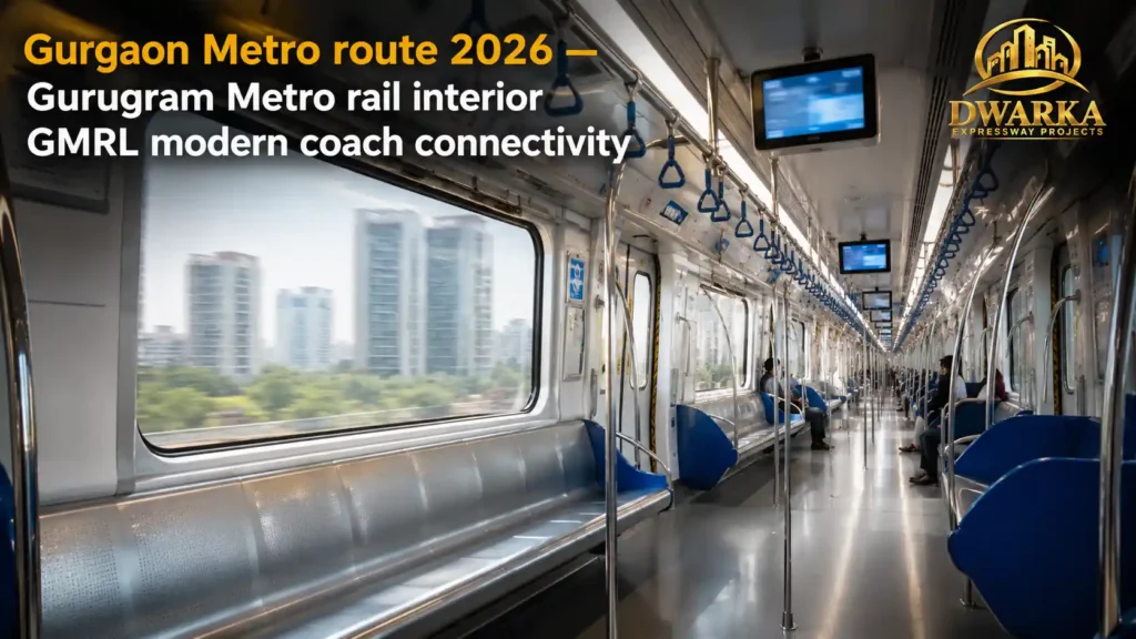 Gurugram Metro rail interior GMRL modern coach connectivity