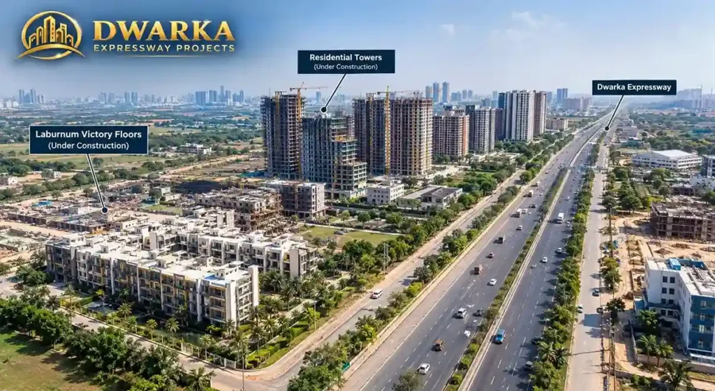 Dwarka Expressway residential towers aerial view